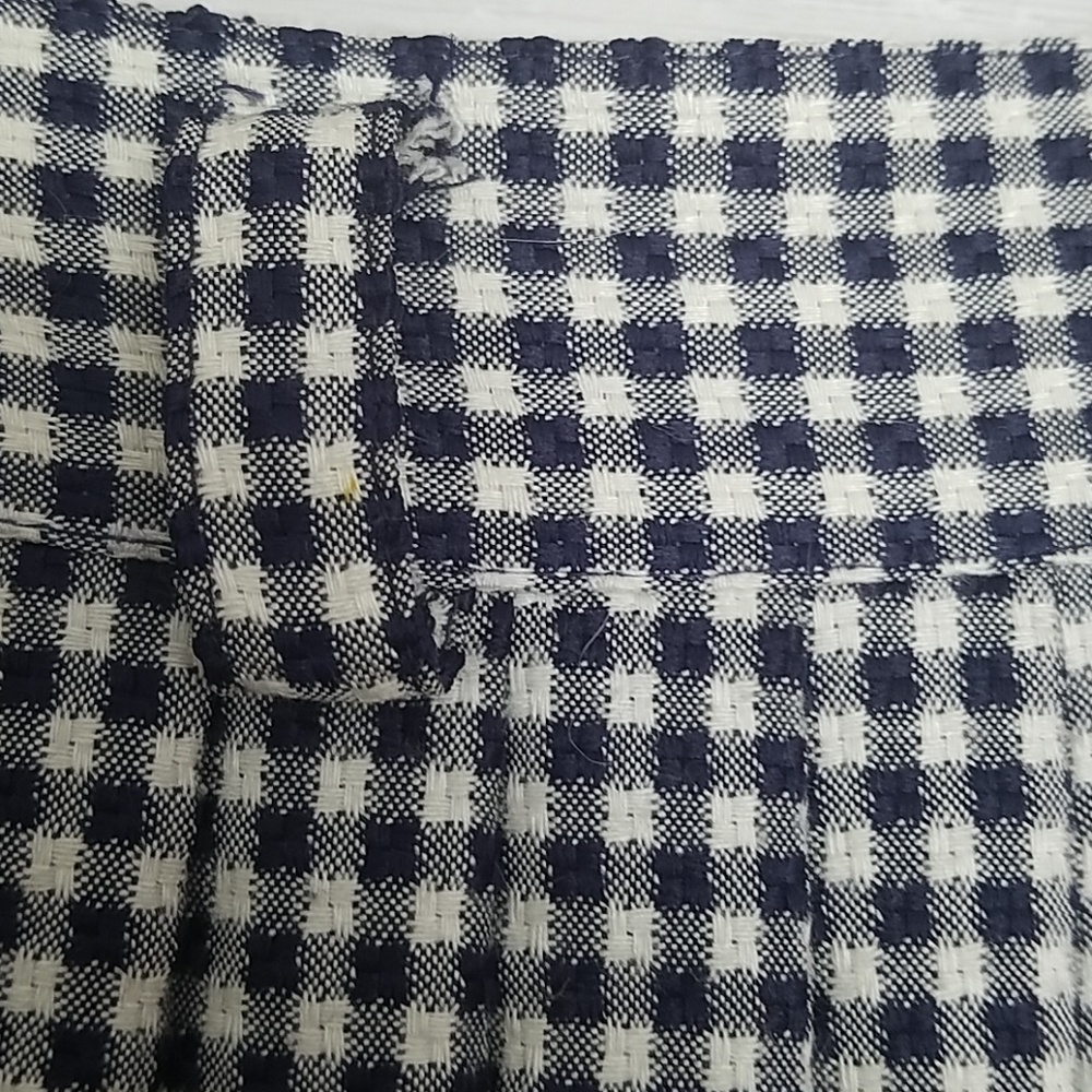 Blue and white checkered midi skirt - Picture 4 of 5